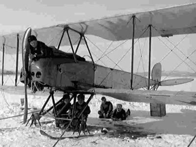 Flygplan på Luossajärvi Kiruna.