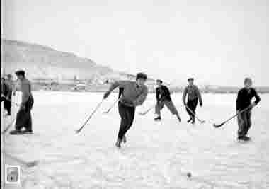 Bandymatch på Luossajärvi den27 oktober 1940.