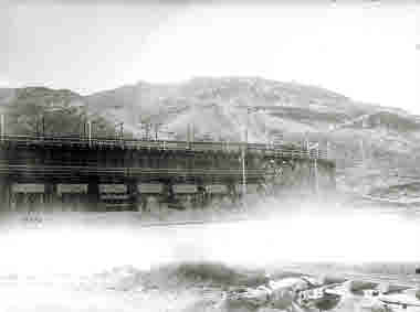 Första lastkajen i Kiirunavaara 1903.