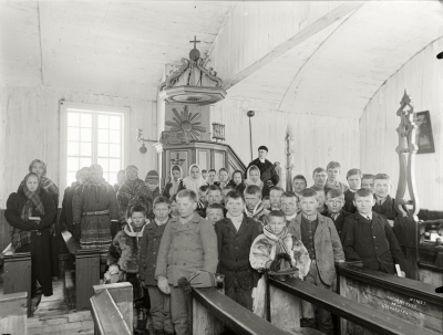 Konfirmander Jukkasjärvi Kyrka påsken 1909