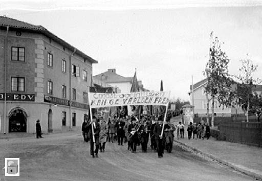 Första Maj Demonstration i Kiruna.