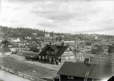 Vy över Malmberget omkring 1920.