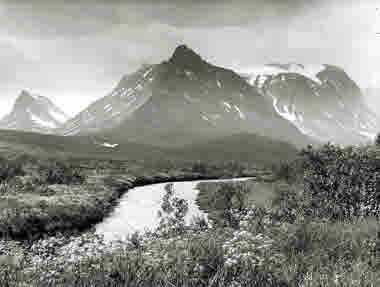 Själmatjåkko sett från Vistaskåtan den 15 juli 1925.