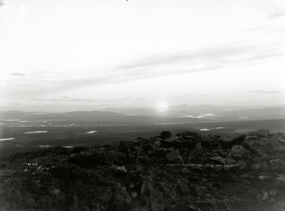 Midnattssol på Luossavaara den 17 juli 1909.