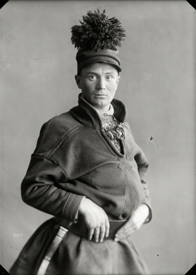 Porträtt av Per Nilsson Sarri, Nikkaluokta den 5 mars 1930.