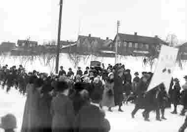 Fred DUF demonstration omkring 1915.