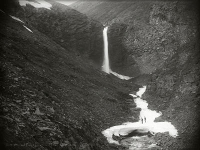 Över 40 meter högt vattenfall, Unna Reitavagge år 1902