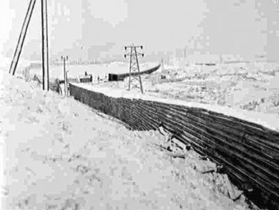 Vinterbild på snöstaket.