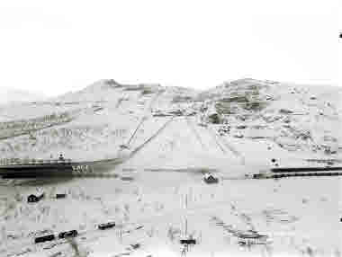 Kirunavaara i fågelperpesktiv den 20 januari 1910.