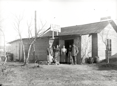 Bagare Lundströms café vid tippen år 1900.