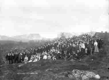 Midsommarnatt i Abisko år 1908.