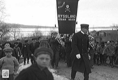 Demonstrationståg i Kiruna.