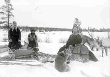 Rastande samer i Kautokeino år 1914.